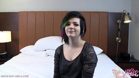 Older stud ravishes petite babe's shaved snatch, filling it with creamy cum!