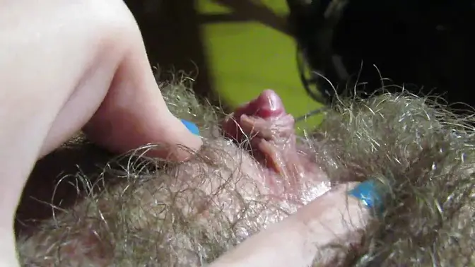 Hairy Teen Masturbates and Squirts