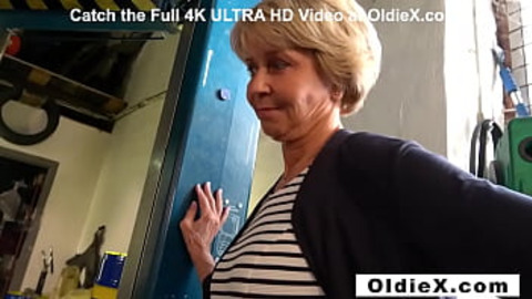 Dirty Old Lady Hires a Young Stud to Screw Her Silently