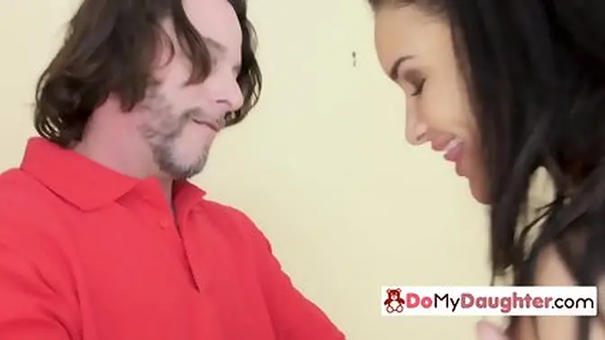 Daddy's sexy daughter Eden gets banged by Sadie's father