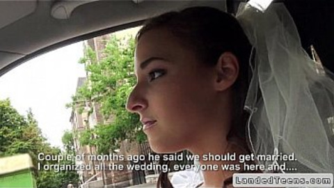 Public oral😜 creampie for a discarded groom's nasty surprise