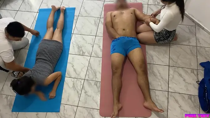 Cheating MILF grinds on and massages BBC, slutty wife takes it