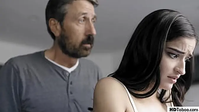 Step Dad with huge cock fucks his teen stepdaughter