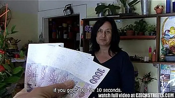 massive-titted mature lady gets fucked in POV at a flower shop