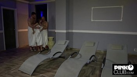 Get Two Men Fumble Malena's Ass🍑 in Spa Massage