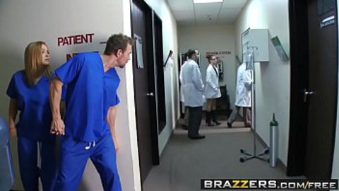 Blowin' off steam with naughty😈 nurses Krissy Lynn and Erik Everhard's dick🌭