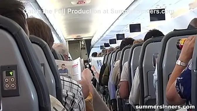 Shaved blonde receives hardsex in public during a summer trip