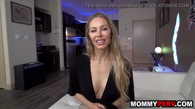 Milf stepmom blows her stepson to help him with his boner - stepmom and stepson sex