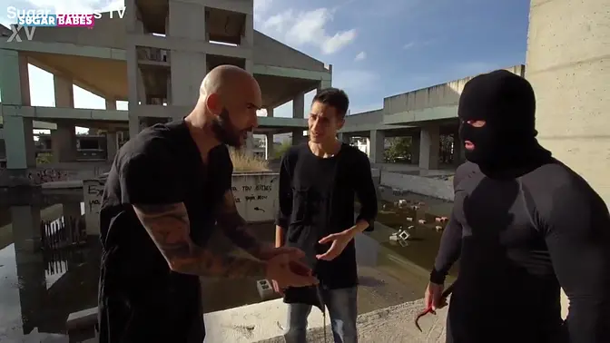 Greek MILF sucks cock and gives footjob at home