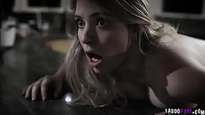 Old man bangs busty teen neighbor with deepthroat and facial