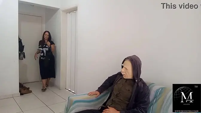 Sexy Grandma with tattoos fucks young stud