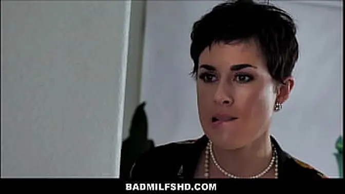 Teen gets stepmom's big natural tits and stepdad's cock