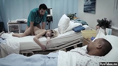 Shallow clinic gettin' served by a horny🥵 doc, nurse's whispers ignored