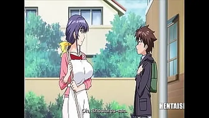 Asian MILF seduces young tenant in anime fuck fest