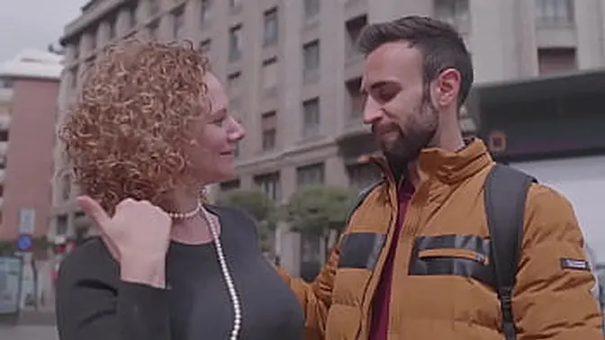 Mature woman takes long uncut cock in various positions