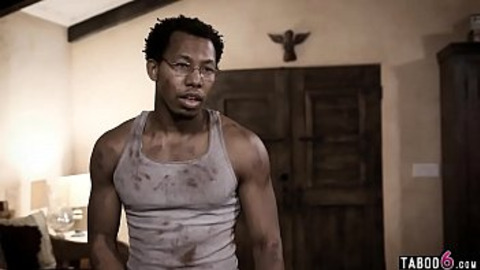 Blind teen horny🥵 with the fake black doctor-gardener