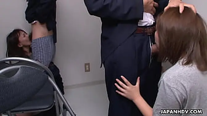 Cute Asian girls get big cocks in their asses