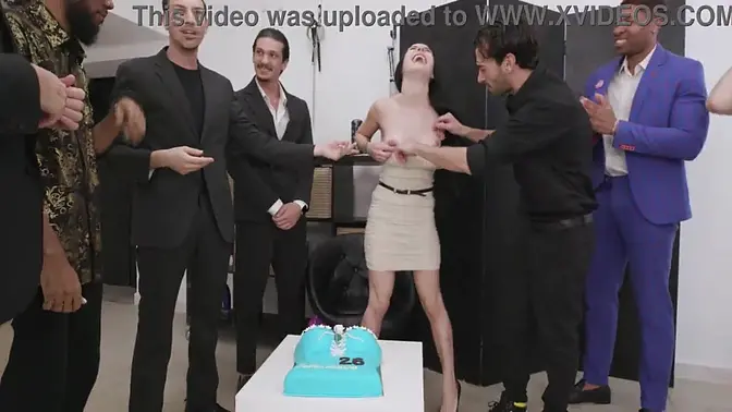 Birthday bash with Kaitlyn Katsaros and friends - rough, anal, and more