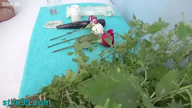 German Solo Francaise Gyno - Extreme Cervix Penetration with Nettles and Rod Flowers
