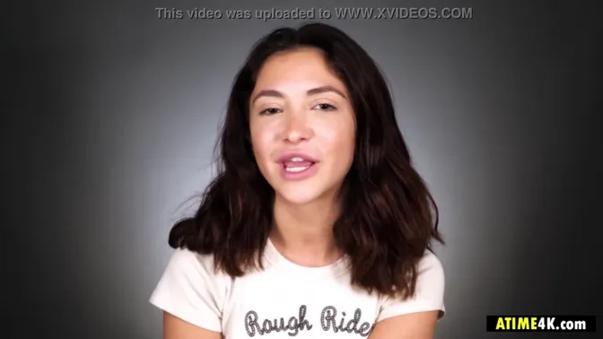 Petite brunette alone with toy orgasm