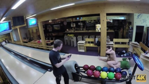 Guy Gets Pounded by Gorgeous Girlfriend While Hubby Bombs at Bowling