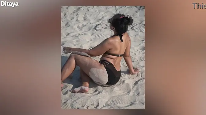 Asian MILF at the Beach