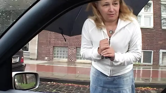 German granny rides hard pecker in stockings