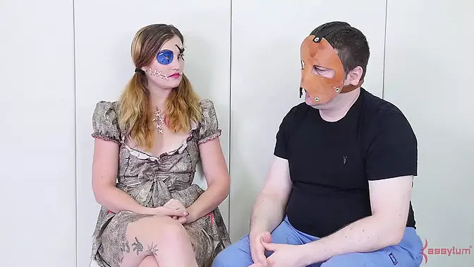 Submissive gets her ass toyed and poked with a dildo