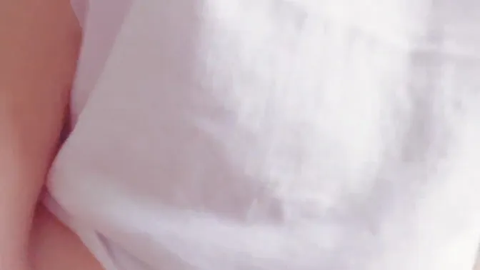 Stepdaughter's wet pussy rubbed after a thick load