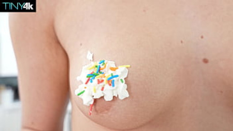 TINY4K Chloe Rose Enjoyed a Creamy Treat