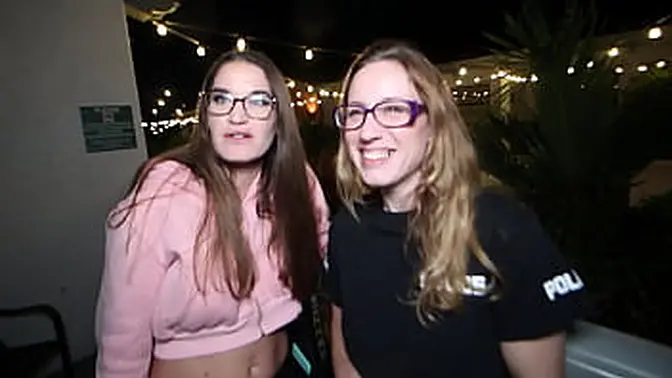 Real blonde cop gets dominated by black guy in SFW parody