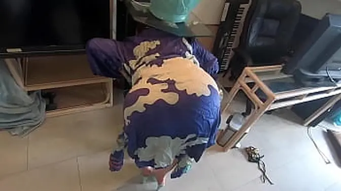 Pervert Boy fucks helpless stuck step mom