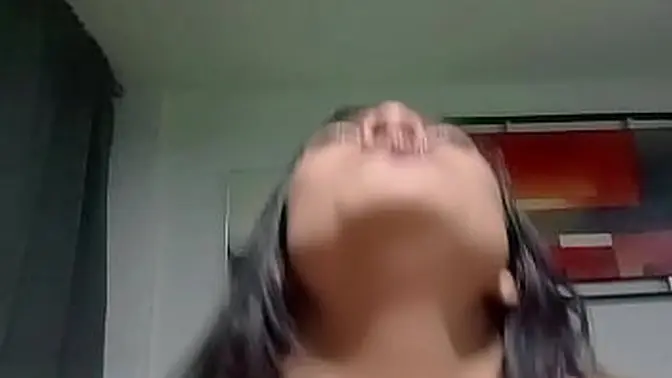 Amateur girl with big tits jerks off and gives sloppy oral