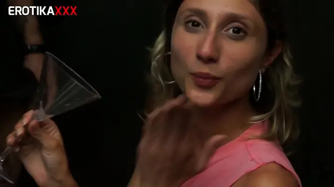 Tattooed Latina babe takes big cock in gloryhole