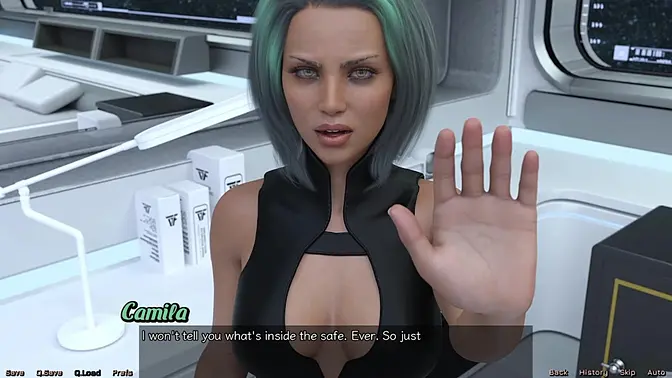 Busty alien babe dominates in space - animated 3D gameplay