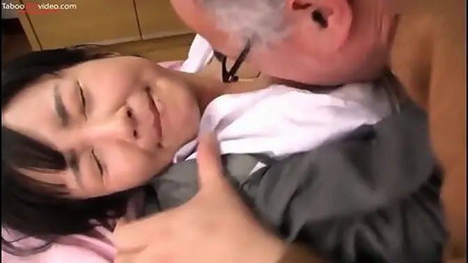 Japanese stepdad takes advantage of his innocent stepdaughter
