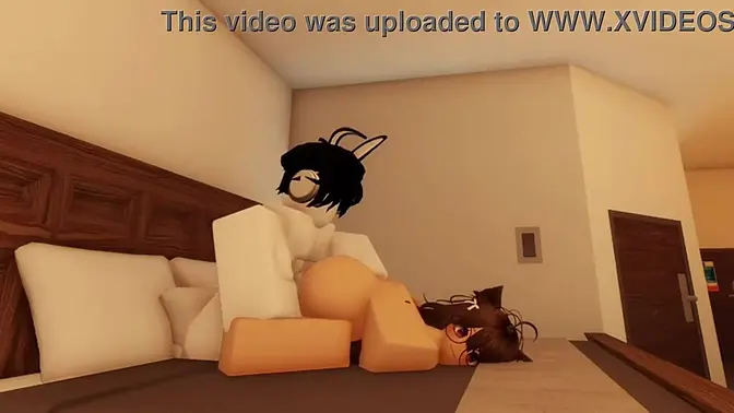 Roblox submissive cat girl takes cock virginity