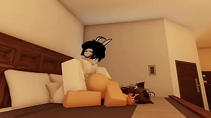 Roblox submissive cat girl takes cock virginity