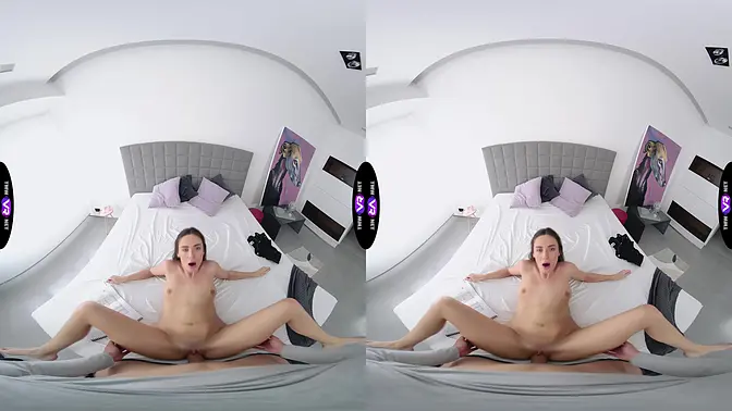 Handcuffed babe gets handy sex