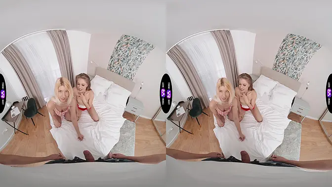 Friends share in steamy threesome