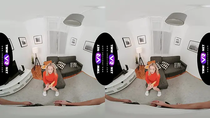 Blonde babe sucks cock deep and sloppy