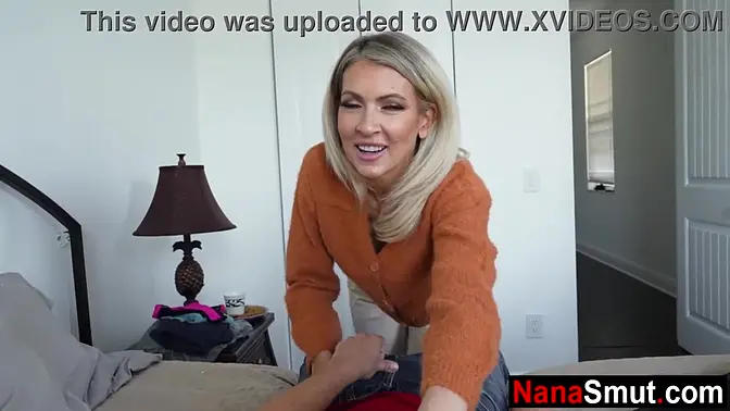 Step grandma sucks grandson's cock deepthroat