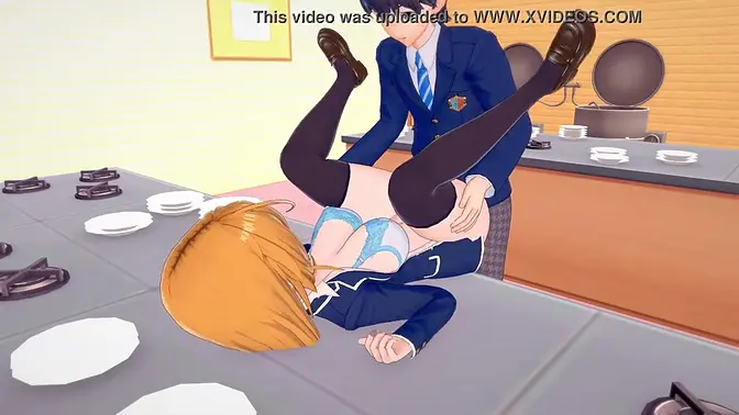 Erina Nakiri seduces and licks her new 3D meal