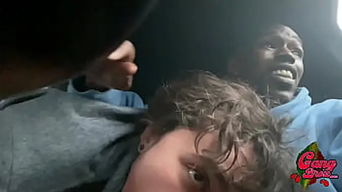 Curvy slut deep-throats BBC in car during Spring Break in LA