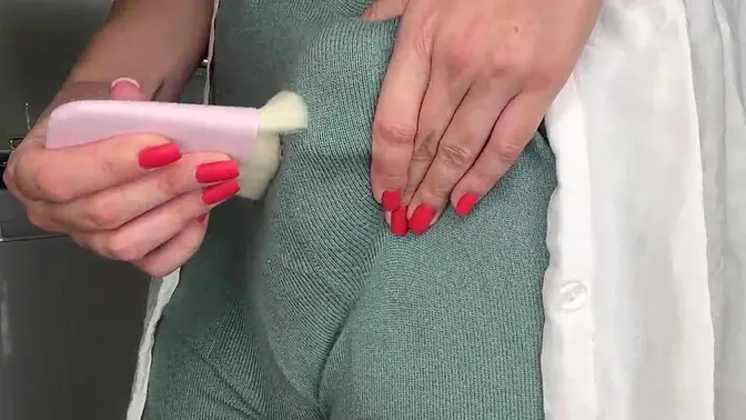 Step Son watches Step Mom's intimate ASMR moment with a big cock