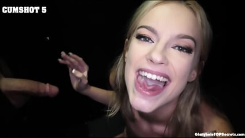 Lindsay's hot cocks down her throat, cum covered lips, sweet oral😜 fixation
