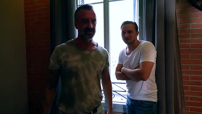 Joyful girlfriend gets double penetrated