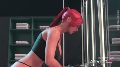 Redhead broad gets ravaged by horned futa in explicit 3D freak show