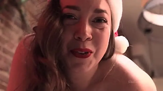 Bi POV: Mature MILF dominates with strap-on under the Christmas tree