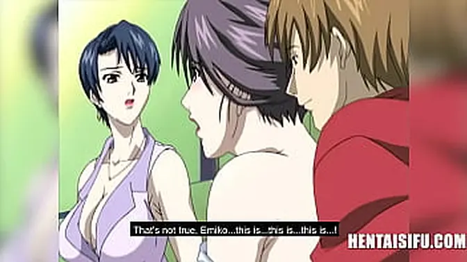 Asian stepmom and stepson fuck, jealous stepaunt joins in